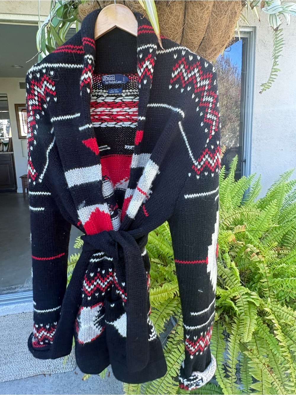Vintage Ralph Lauren Native American Native Indian Aztec sweater coat - Picture 3 of 16